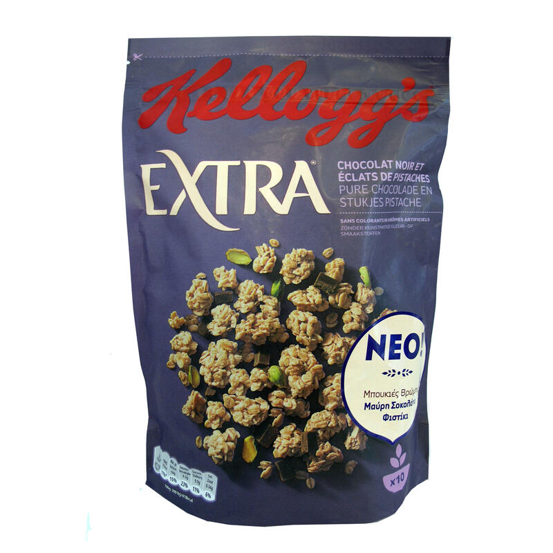 KELLOGG'S Extra Muesli με Μαύρη Σοκολάτα & Φυστίκι 450gr Market In