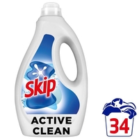 SKIP Υγρό Πλυντηρίου Ρούχων Active Clean 34 Μεζούρες